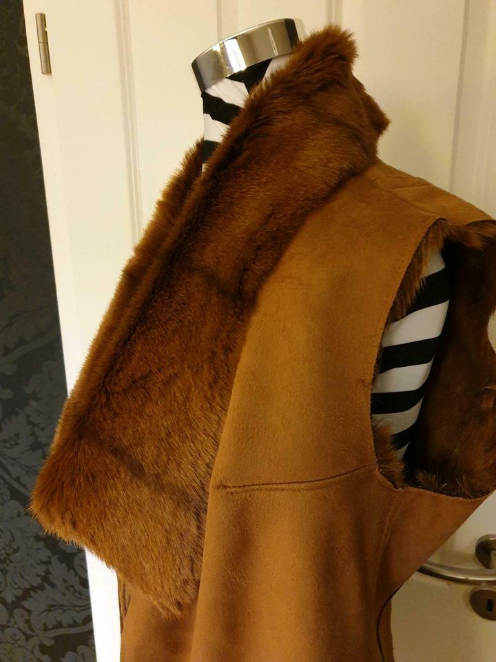 Weste Langeweste Fakefurweste Fakefur cognac braun S Fornarina ne in Porta Westfalica