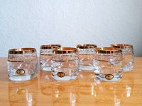 6 Bohemia Crystal Whiskey Gläser mit Goldrand / Dekor Vintage Sachsen - Rochlitz Vorschau
