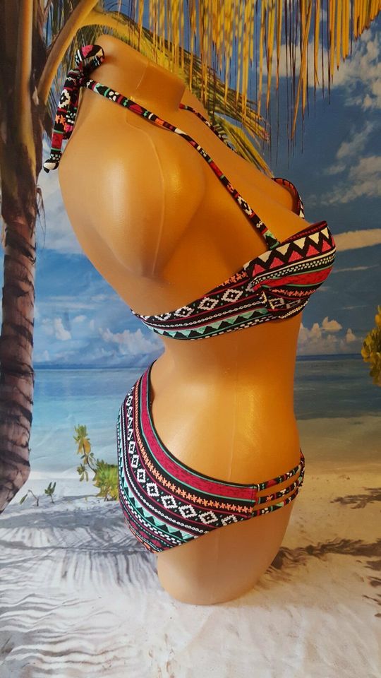 Bruno Banani Bikini NEU Gr 34A 36A Ethno Print in St. Egidien