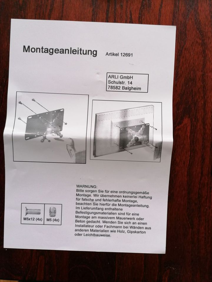 VESA Adapter für TV LCD LED Monitor Fernseher Wandhalterung in Hamburg