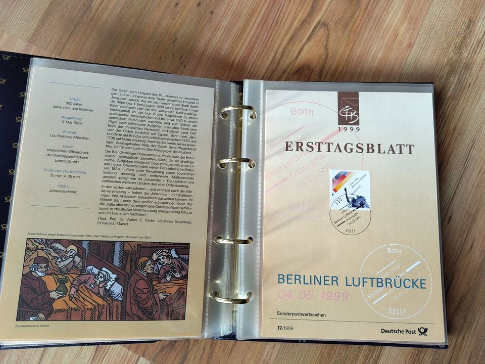 Briefmarkenalbum Ersttagsblätter 1999 Deutschland Ersttagsblatt in Wildberg