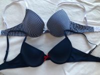 Set 2 BHs, 75D, vorgeformte Cups, blau/weiß, Primark Thüringen - Erfurt Vorschau