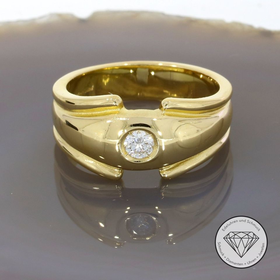 M*198232 Wert 1.870,- Solitär Brillant Ring 585 Gold 14 Kt XXYY in Essen