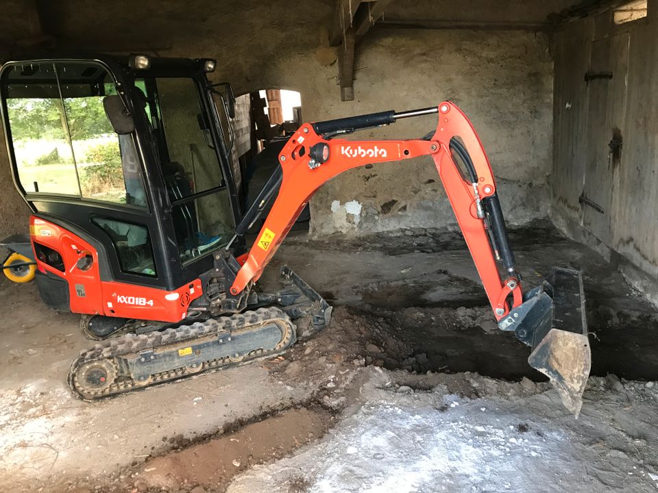 Kubota 1,8t Bagger Minibagger mieten, ohne weitere Kosten in Naunhof