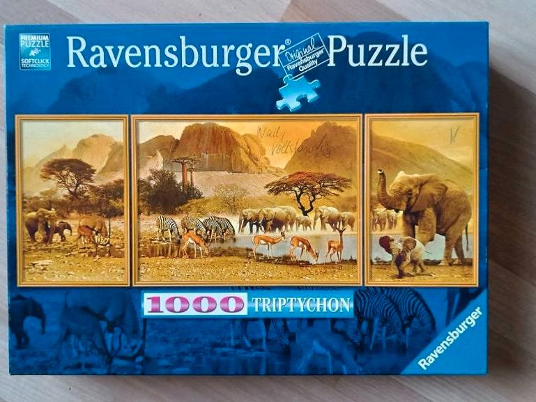 Ravensburger Puzzle 1000er Triptychon  Unterwegs in Afrika vollst in Giesen