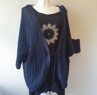 Cardigan Fledermausärmel blau 3/4 Arm Vintage Hippie Hamburg-Nord - Hamburg Groß Borstel Vorschau