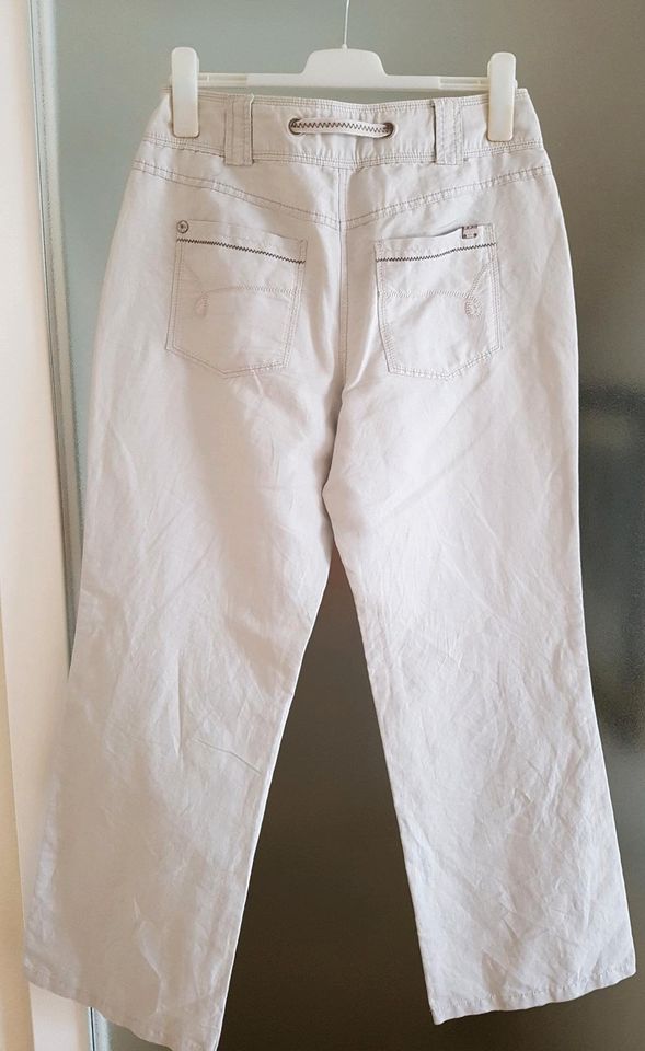 LEINEN-BAUMWOLL-HOSE von Cecil *Mina* Gr. 30/32  grau Top in Gau-Bischofsheim