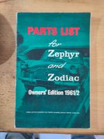 1961/62 Ford Zephyr + Zodiac Teilekatalog owners edition Sachsen - Bautzen Vorschau