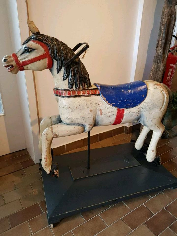 ★ ANTIK ★ Karussellpferd Holzpferd ★ Pferd von Karussell um 1900★ in Neunkirchen-Seelscheid