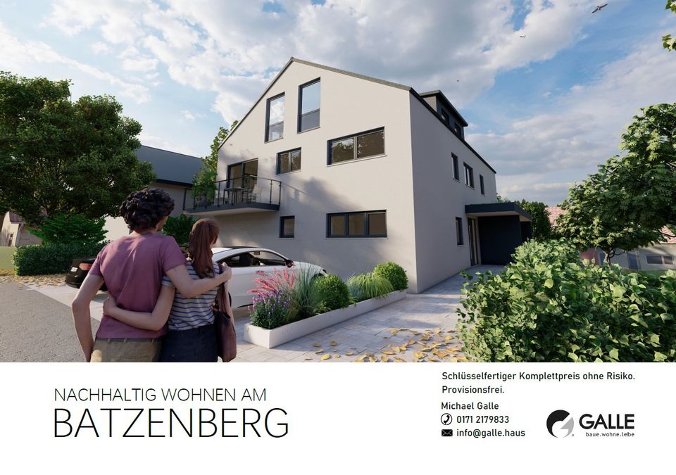 Günstiges Zinsfenster! 4-Zi-Maisonette-Wohnung mit großem Balkon in Ortsrandlage direkt am Batzenberg in Ehrenkirchen