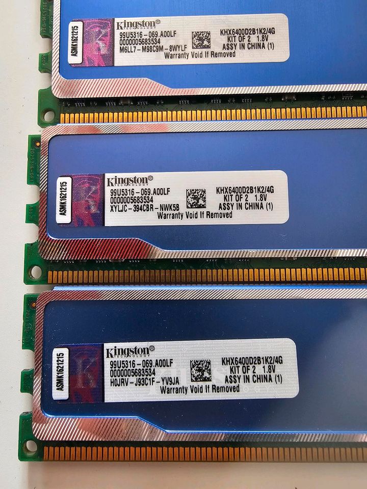 8GB Kit DDR2 RAM 800MHz Kingston KHX6400D2B1K2/4G HyperX blu in Berlin