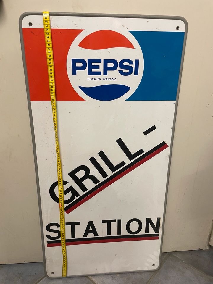 Pepsi Schild Tafel Reklametafel 2 in Mainz