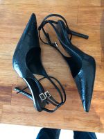 Zara High Heels Slingback 39 Schwarz Kroko Baden-Württemberg - Wäschenbeuren Vorschau