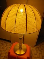 Tischlampe schwer Edelstahl-Fuss + Elemente, Kristallglas u. Lein Nordrhein-Westfalen - Netphen Vorschau