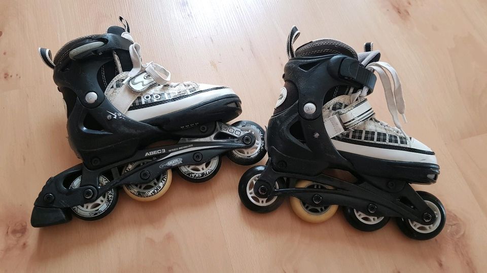 Inlineskates Gr. 33-36 ❤KINDER❤ schwarz/weiß ☆Hy Skate☆ in Bad Kreuznach