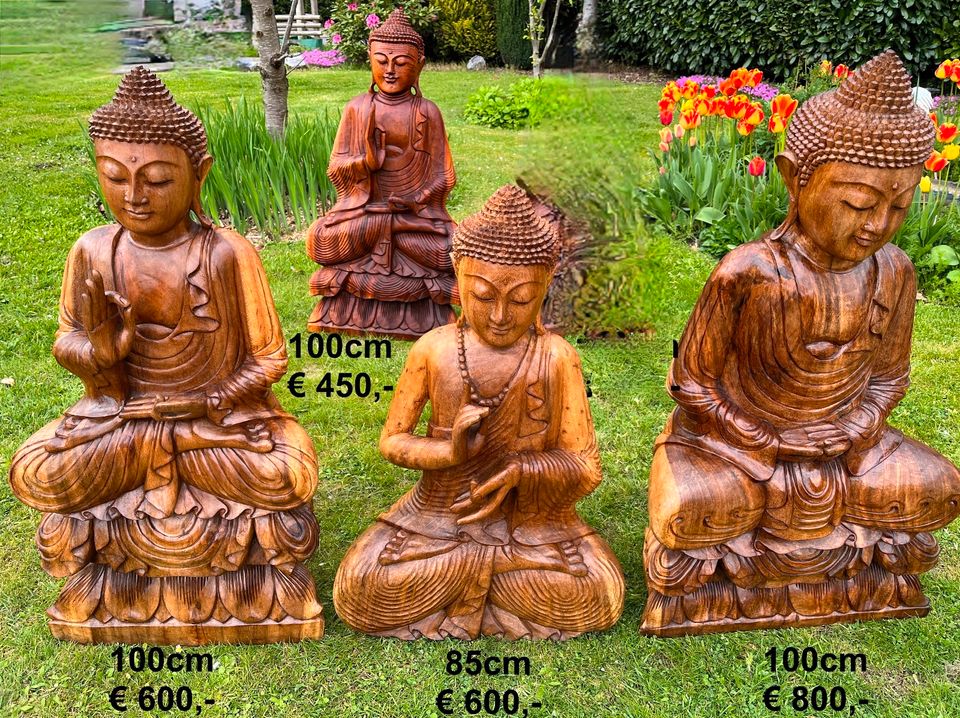 Buddha Cina 40cm Glücksbuddha Glück Happybuddha Holzbuddha in Essen