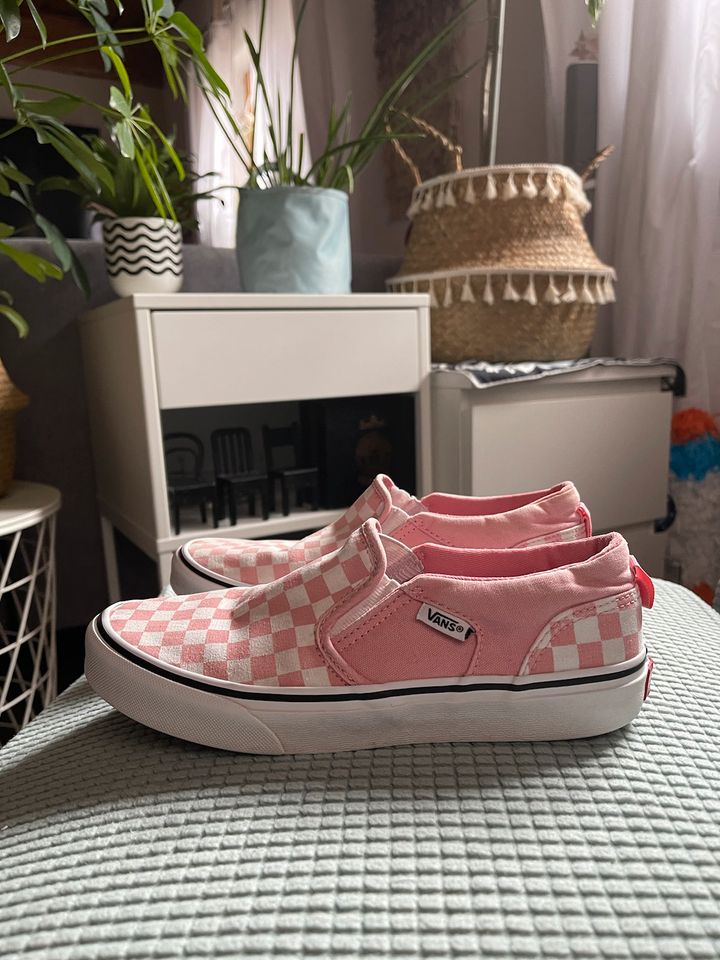 Vans Slip on sneaker turnschuhe kariert Karo rosa pink weiß in Fürth