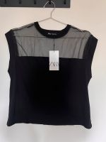 Zara Bluse Shirt mesh transparent schwarz Größe S NEU Thüringen - Eisenach Vorschau