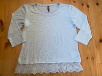Dünnes Strickshirt Gr.M hellgrau mit Spitze Shirt Pulli Niedersachsen - Bergen an der Dumme Vorschau