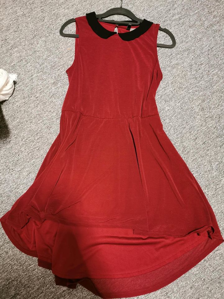 Kleid Party Abschluss Sommer Vokuhila H&M L 40 Beere rot Bordeaux in Bad Eilsen