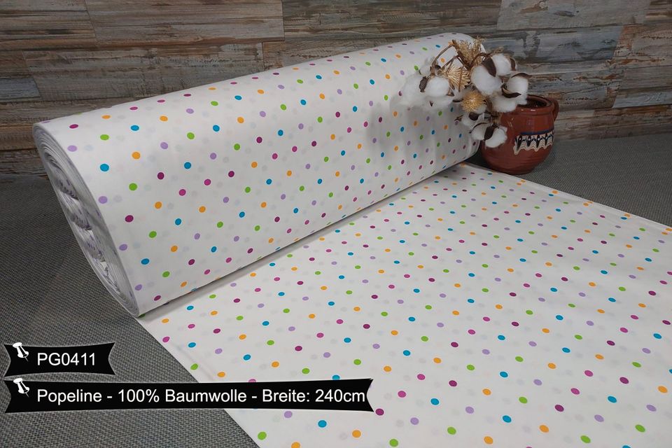 Neu im Sortiment Popeline Doppelbreit 240cm VERSANDFREI Baumwollstoff Stoffe Meterware ab 50cm Baumwolle Bastelstoffe Kinderstoffe Babystoff Hochwertige Patchwork Dekostoffe Deko Stoff Öko-Tex in Leipzig