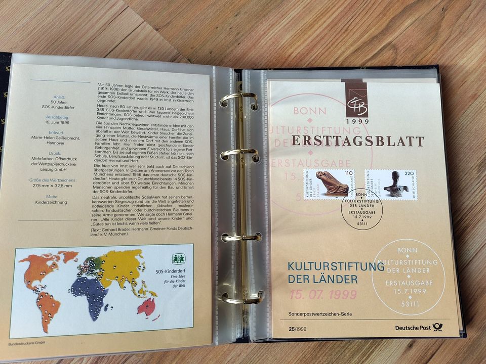 Briefmarkenalbum Ersttagsblätter 1999 Deutschland Ersttagsblatt in Wildberg