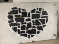 Leinwand 120x80x4 cm mit Herz weiß schwarz Bild Rheinland-Pfalz - Pirmasens Vorschau