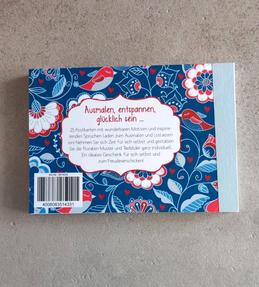Postkarten-Buch zum Ausmalen "Glücklich" in Rodalben