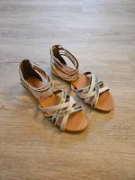Damen Sandalen Gr. 38 Bullboxer Beige Braun Perlen Riemchen Bayern - Willmering Vorschau