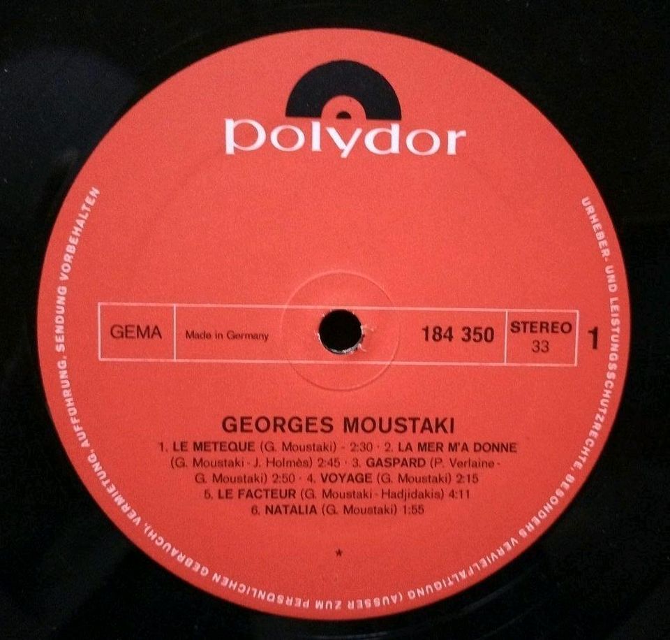 Georges Moustaki ,, Album, Schallplatte, LP in Aken