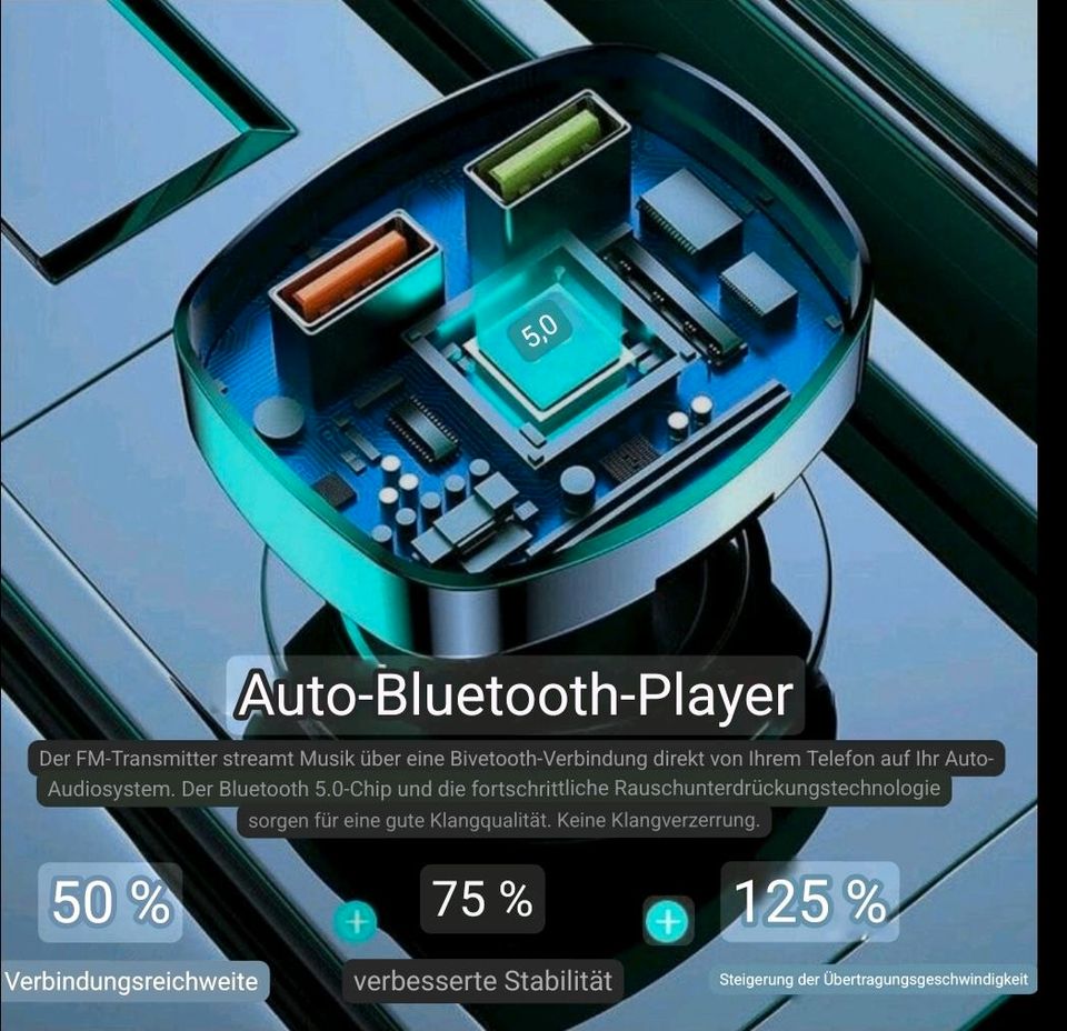 Auto Bluetooth MP3 Player, Ladegerät Freisprechfunktion Neu in Hamm
