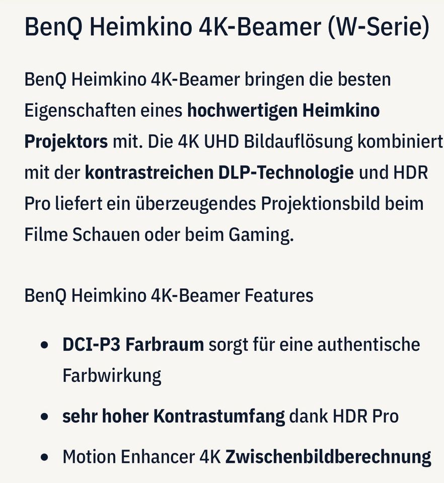 BenQ Beamer 7700 in Wassenberg