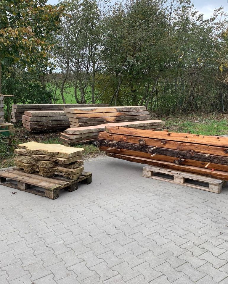 Mobiles Sägewerk, Wood-Mizer ,Baumstämme ,Lohnschnitt in Garrel