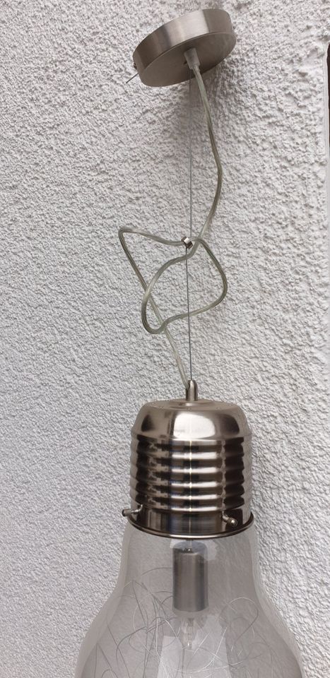 Lampe, Glasleuchte Design Glühbirne 45cm hoch in Hüttenberg