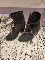 Dame Stiefeletten  Gr. 39 grau Schnürung Bayern - Großwallstadt Vorschau