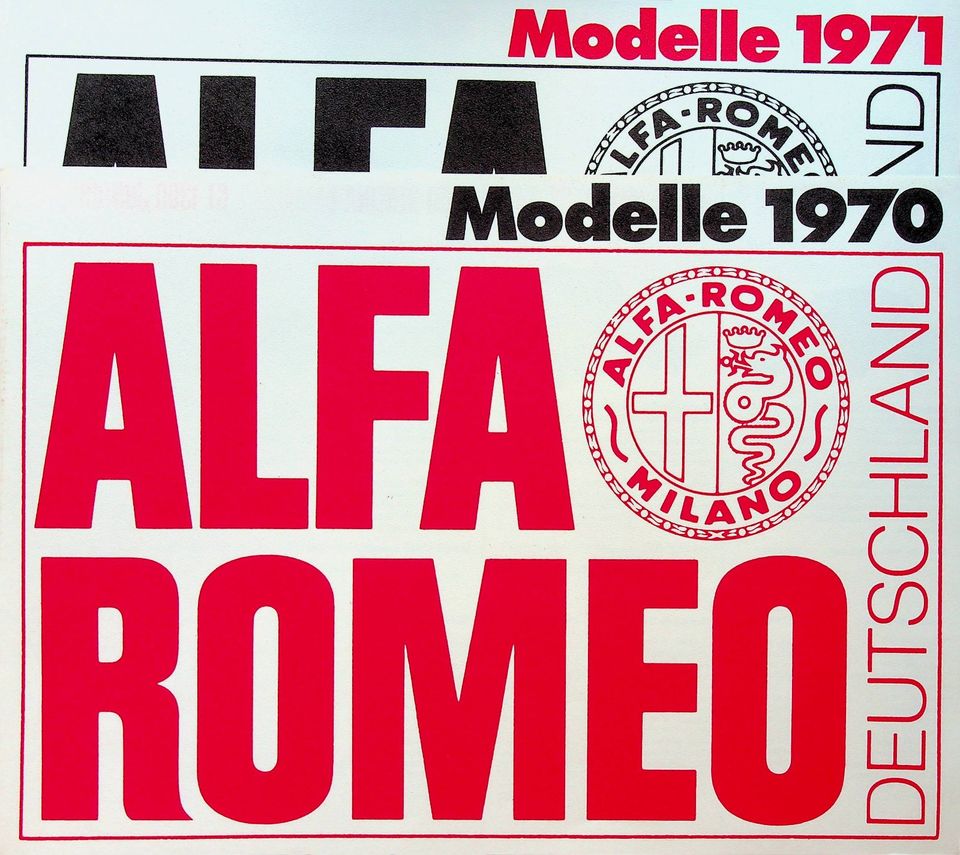 Prospekt mit Technischen Daten und Preisen von Alfa Romeo 1970 in Bad Harzburg