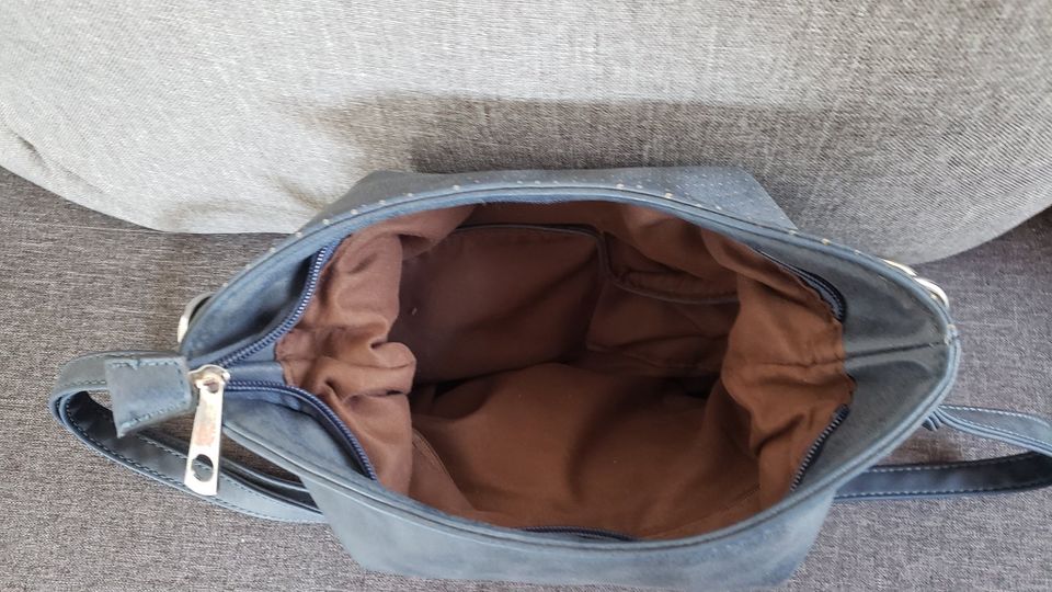 Damen Handtasche Kunstleder blau in Coerde