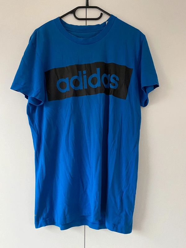 Adidas t-Shirt shirt Blau schwarz M L in Rohlstorf 