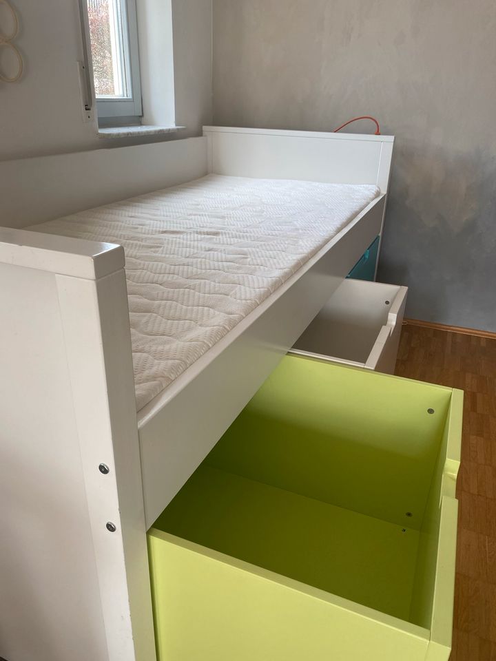 Bopita Kinderbett mit 3 Schubkästen - gebraucht in Karlsruhe