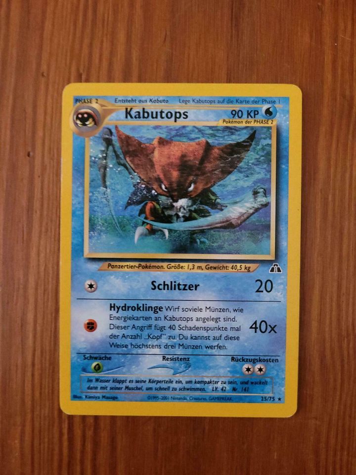 Kabutops 25/75; Pokemon-Karte in Berlin