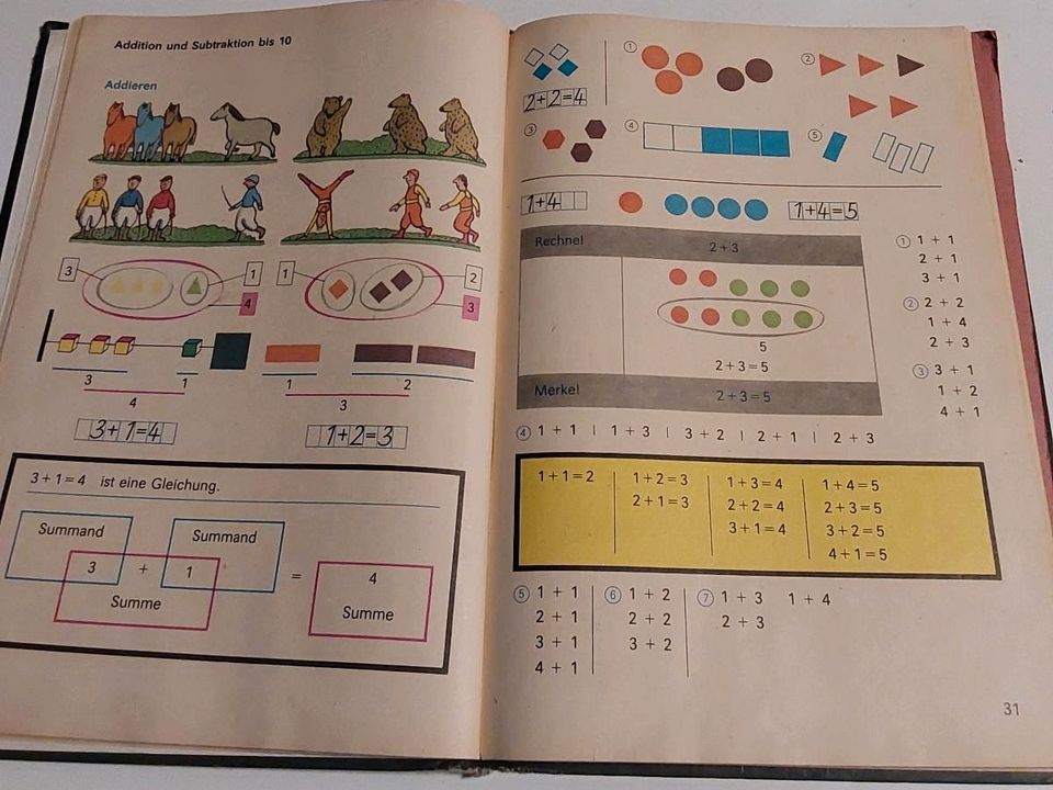 Mathematik Klasse 1 Lehrbuch Fibel Volkseigener Verlag Berlin DDR in Neuruppin