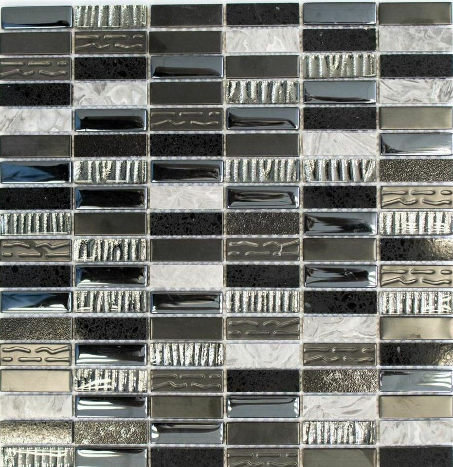 Mosaikfliese Transluzent Komposit Edelstahl Aluminium  Rechteck in Ebrach