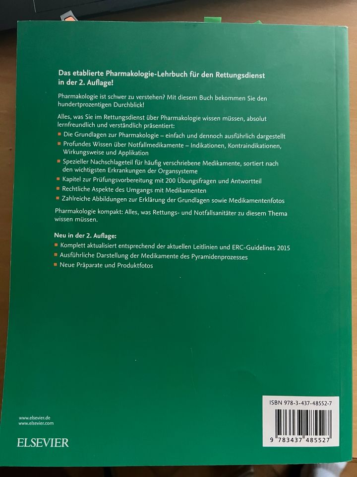 Pharmakologie für den Rettungsdienst Medizinbuch in Hohenhameln