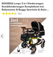 Kinderwagen Kessler Loops 3 in 1 Komplett wenig benutzt Bayern - Kempten Vorschau