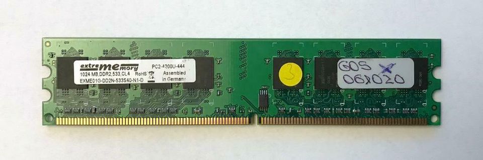 extrememory 1 x 1GB DDR2 240Pin 533MHz PC2-4200U-444 CL4 in Düsseldorf