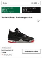 Jordan 4 Retro „Bred“ Reimagined US 9.5 (EU43) Berlin - Reinickendorf Vorschau