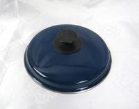 DDR Email Emaille Topf Deckel Topfdeckel blau 21cm Sachsen - Bad Lausick Vorschau