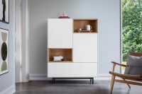 Highboard Aurora 112 cm - Weiß matt lackiert Schleswig-Holstein - Nahe Vorschau