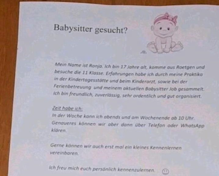 Babysitter Job in Roetgen