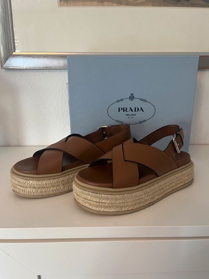 Prada, Espadrilles, braun, Plateau Sandalen, 36.5 in Remshalden